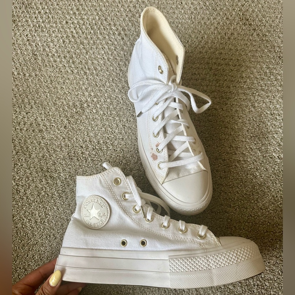 Converse White High-Top Sneakers with Minimalist Design